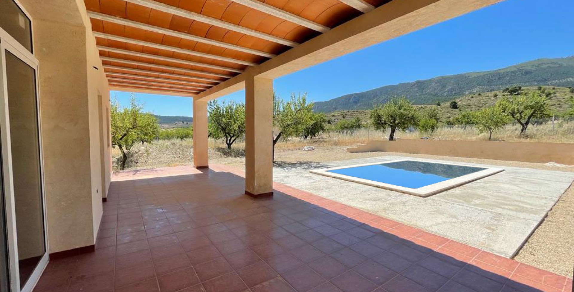 Designed porch at luxury villa, Ricote, Murcia, Spain