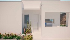 architect designed villa frontyard, Ricote, Murcia, Spain