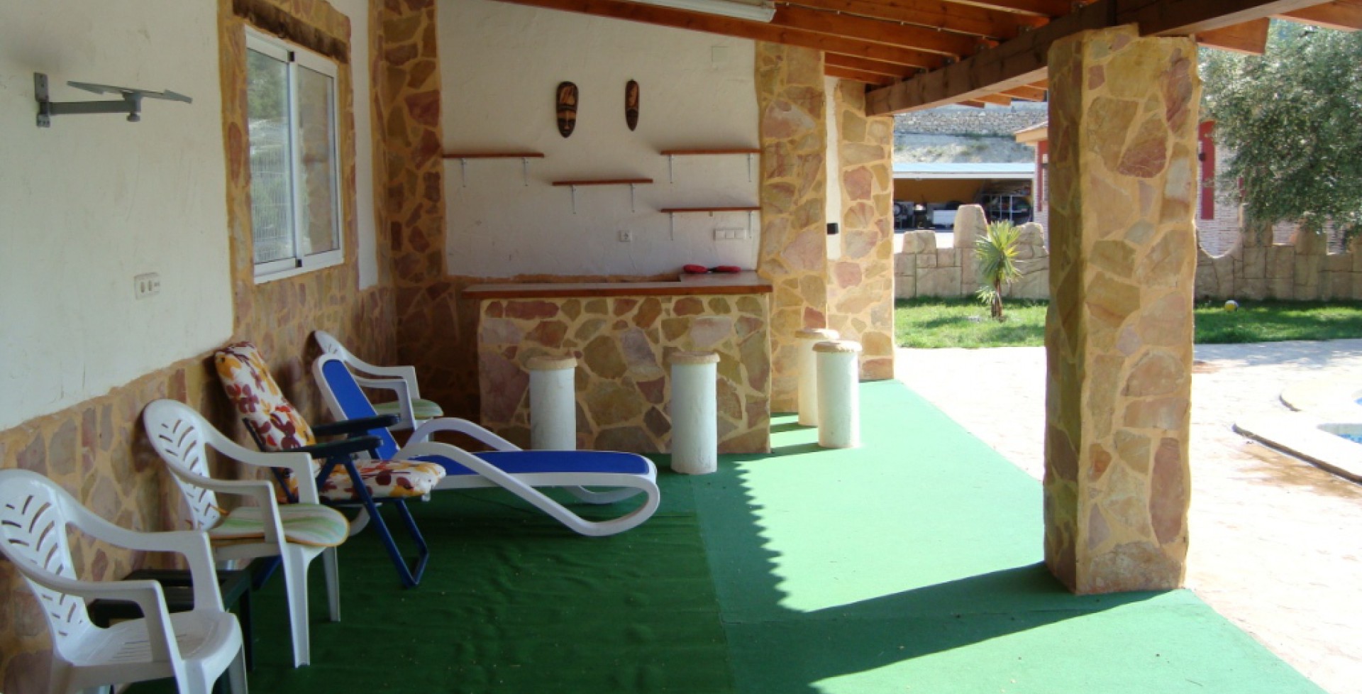 Porche espacioso en casa de campo grande, Ojós, Murcia, España 